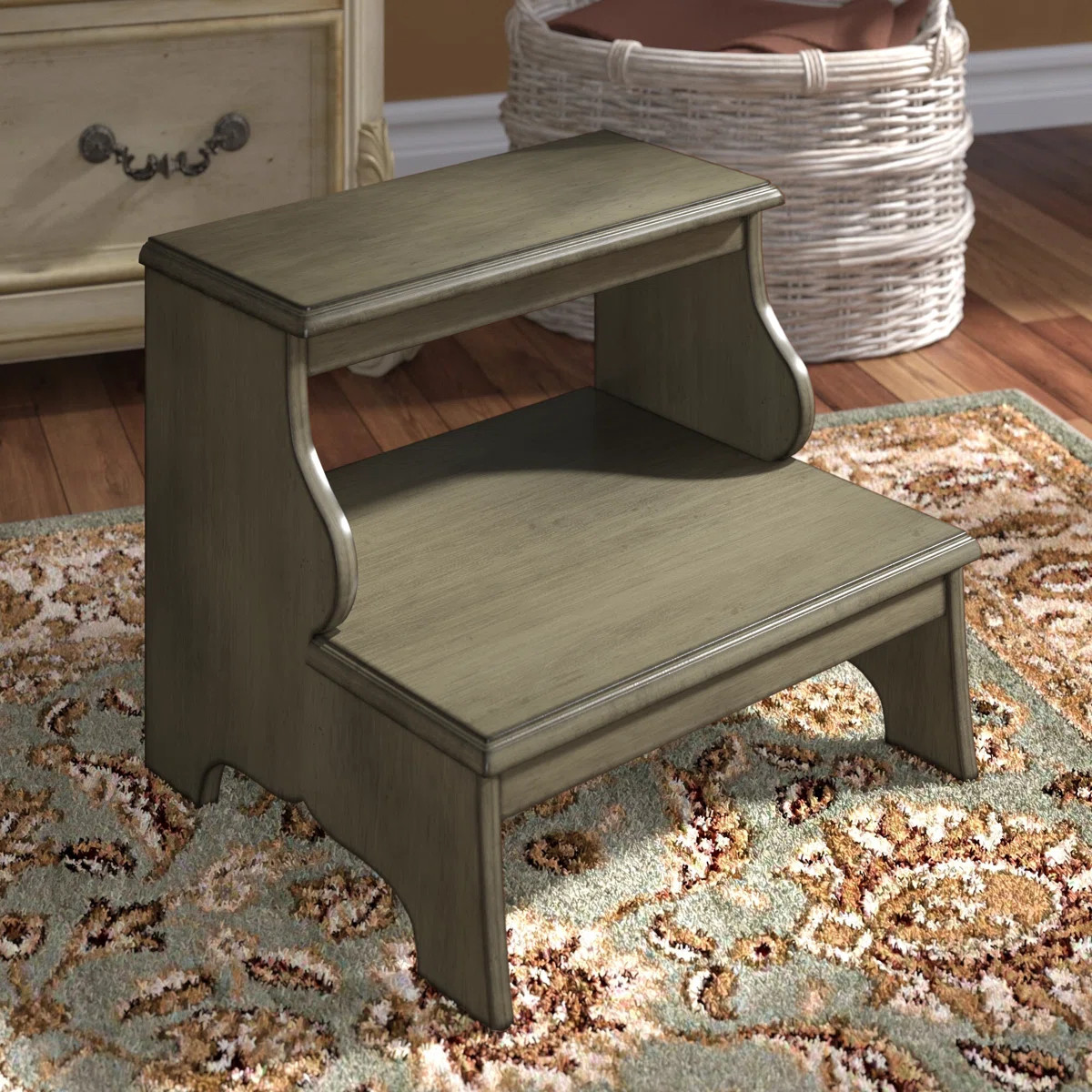 Ashvir 2 - Step Wood Lightweight Step Stool | Wayfair North America