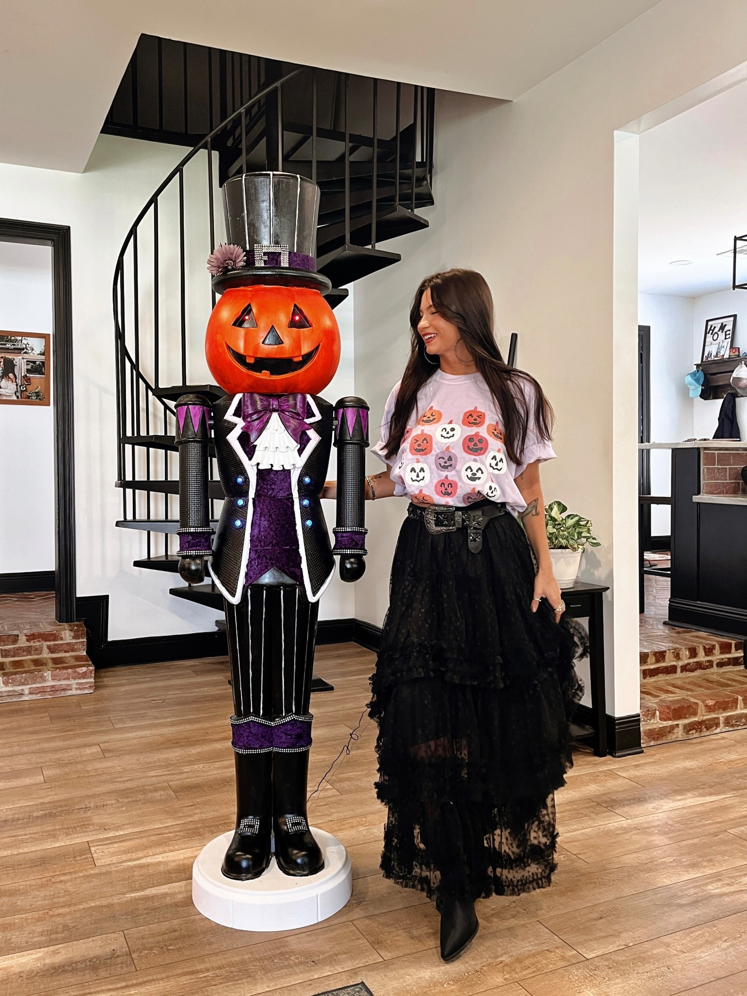 Pumpkin nutcracker painted! Code “Lori” to save on jack-o’-lantern graphic tee! Wearing large! Code “Lori” to save on boots as well

#LTKSeasonal #LTKPetite #LTKStyleTip