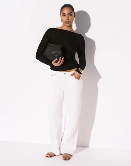 Natasha Oakley Sheer Longsleeve Top in Espresso Brown | Glassons AU | Glassons (Australia)