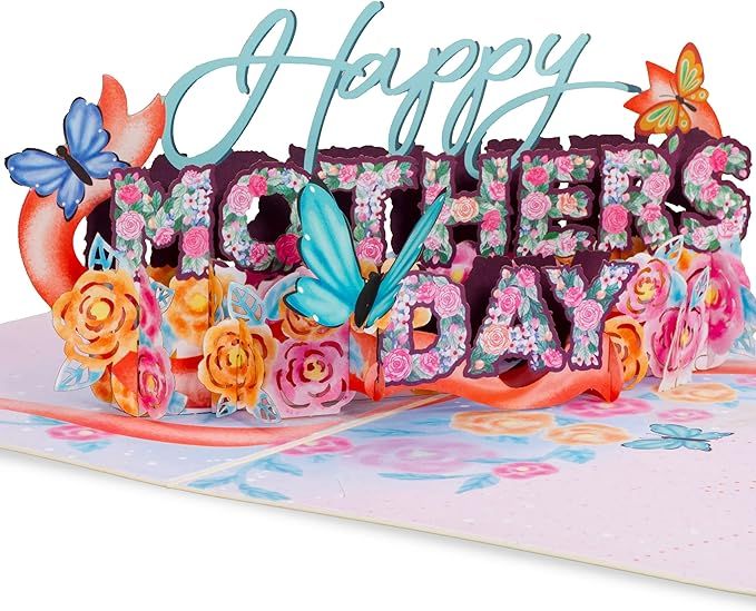 Paper Love 3D Pop Up Mothers Day Card, Happy Mothers Day - 5" x 7" Cover - Includes Envelope and ... | Amazon (US)