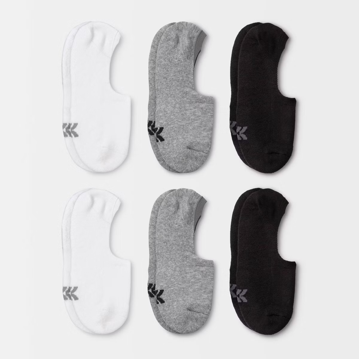 Women's Cushioned 6pk Liner Athletic Socks - All In Motion™ White/Heather Gray/Black 4-10 | Target