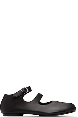 Black Tabi Ballerina Flats | SSENSE