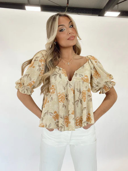 Spring Bliss Babydoll Top | Lane 201 Boutique