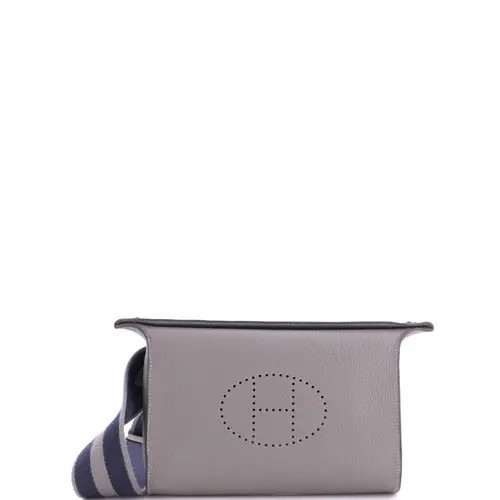 Pre-Owned Hermes Videpoches Bag with Multicolor Strap Togo in Grey at Nordstrom, Size X-Small | Nordstrom