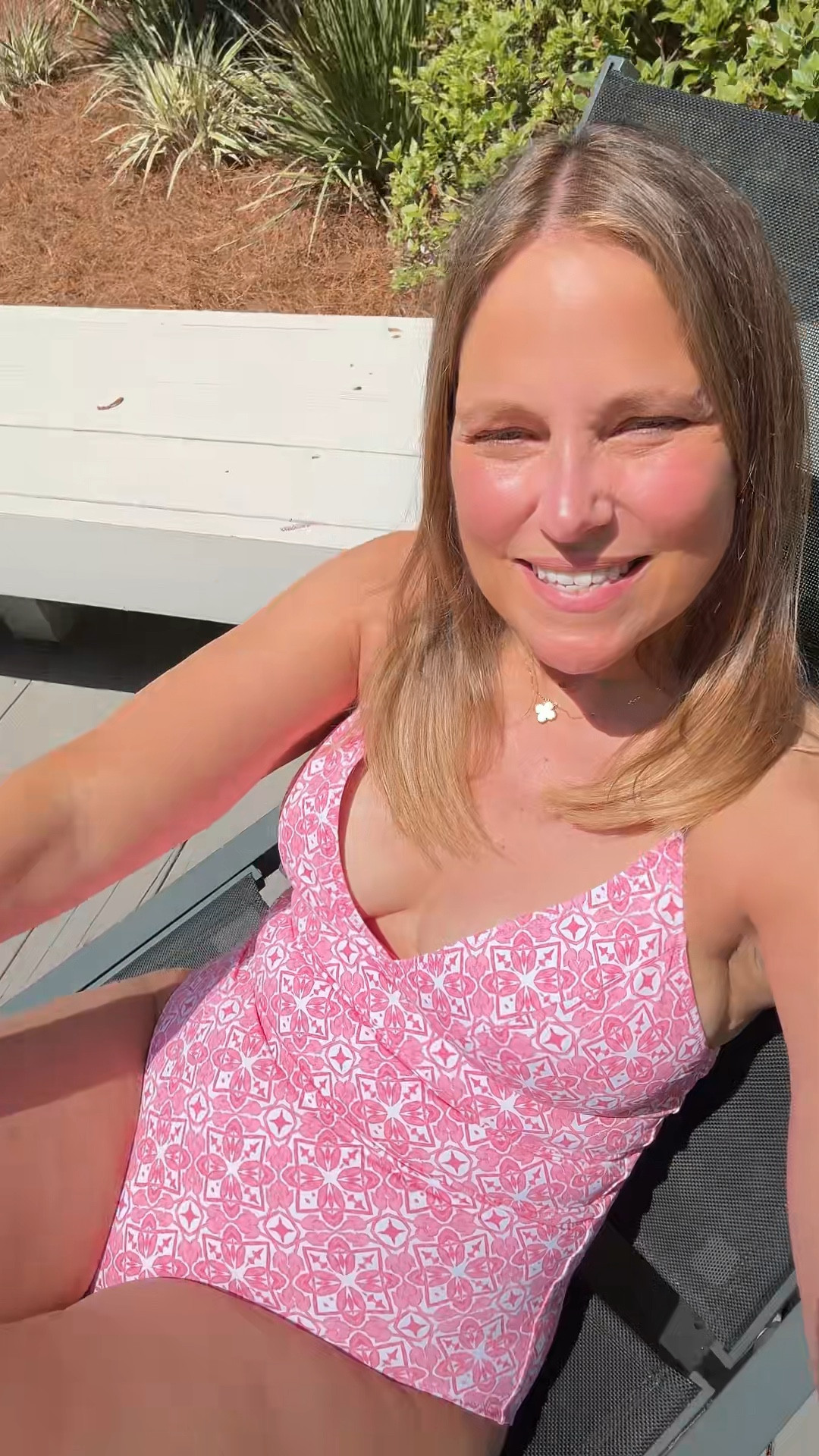 Enjoying quiet time and vitamin D! Don't worry. I put on sunscreen!

#LTKSwim #LTKOver40