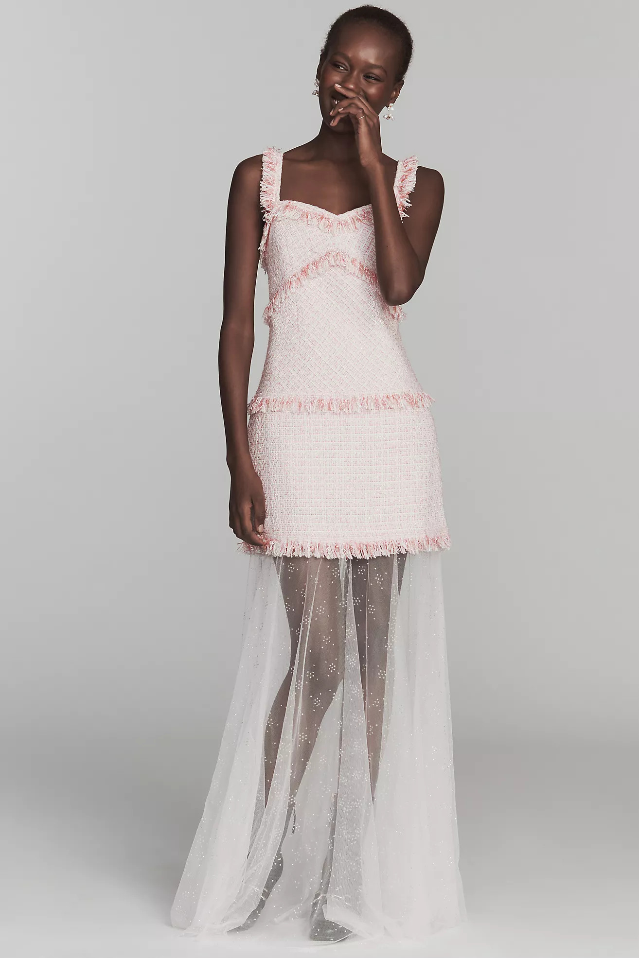 Endless Rose Sweetheart Twofer Sheer Maxi Dress | Anthropologie (US)