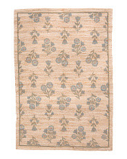 5x8 Jute Hand Woven Floral Rue Area Rug | Marshalls