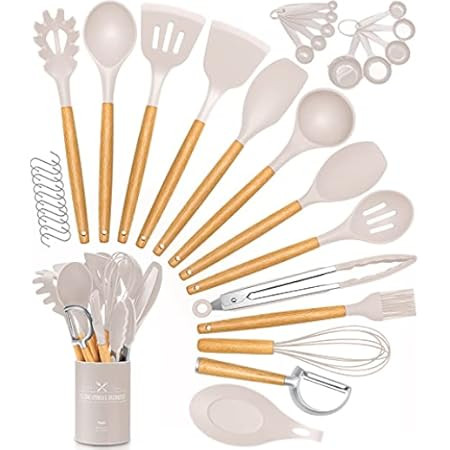 Umite Chef Kitchen Cooking Utensils Set, 33 pcs Non-Stick Silicone Cooking Kitchen Utensils Spatula  | Amazon (US)