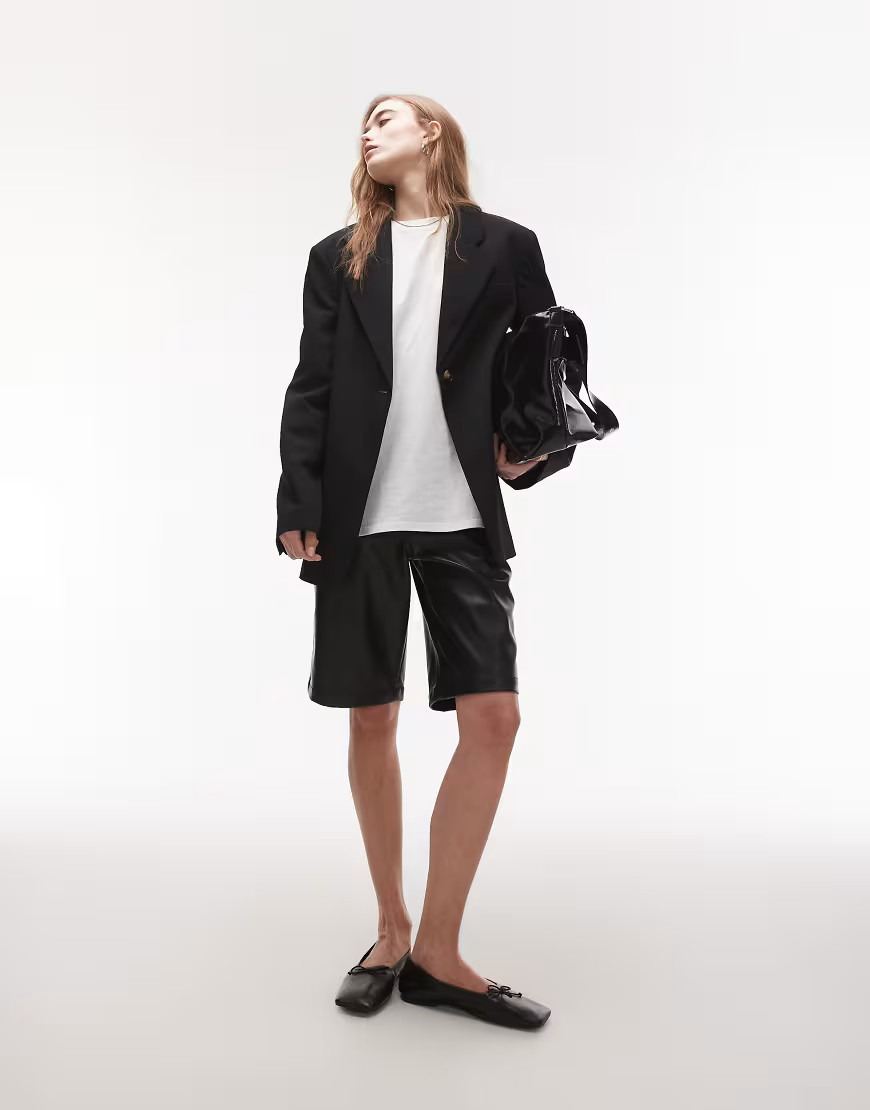 Topshop - Blazer oversize nero | ASOS (Global)