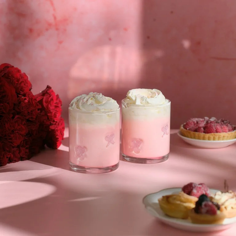 Thyme & Table 12 fl oz Valentine's Day Pink Bows Charm Drinking Glasses, Set of 2 | Walmart (US)