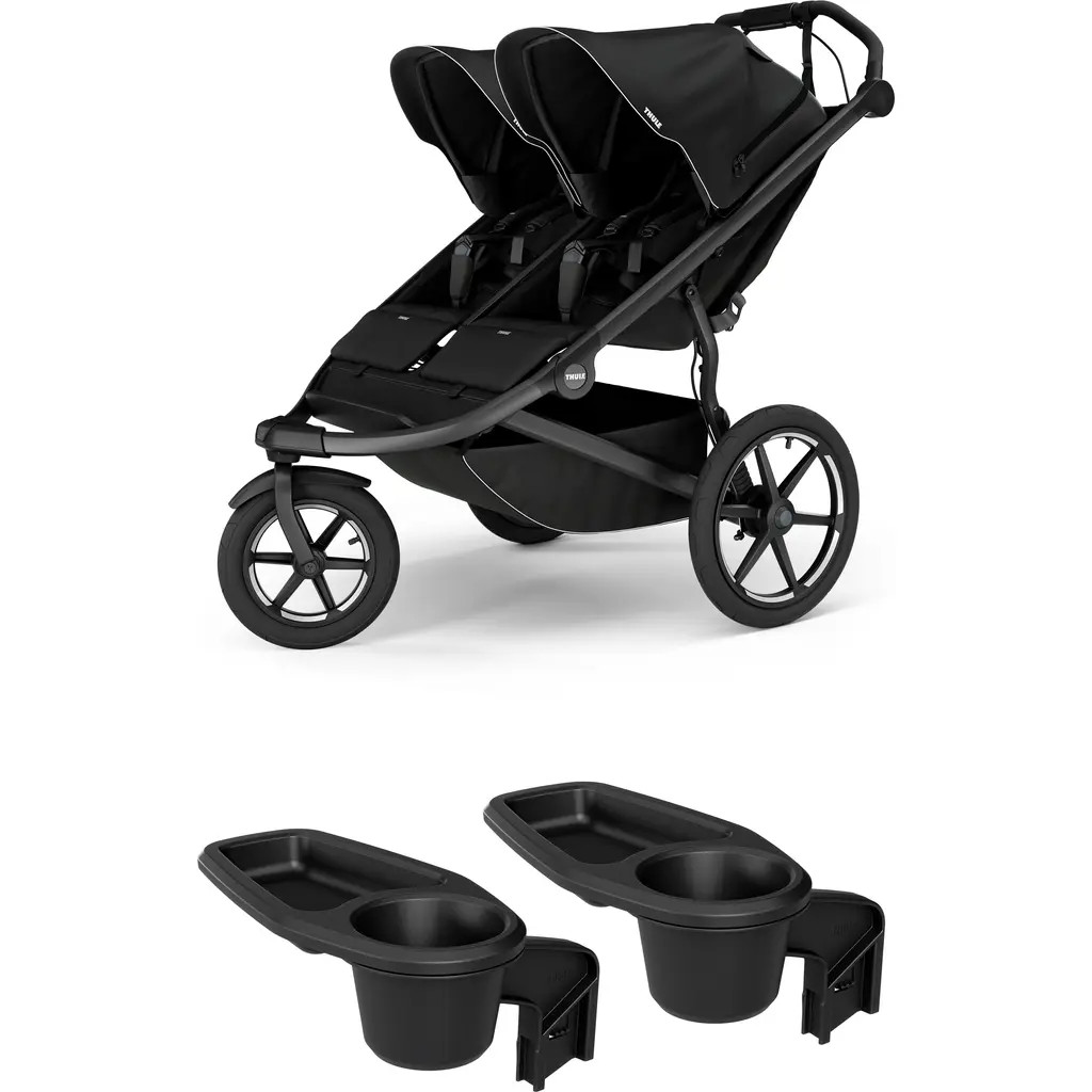 Thule Urban Glide 3 Double All-Terrain Stroller Bundle in Black at Nordstrom | Nordstrom