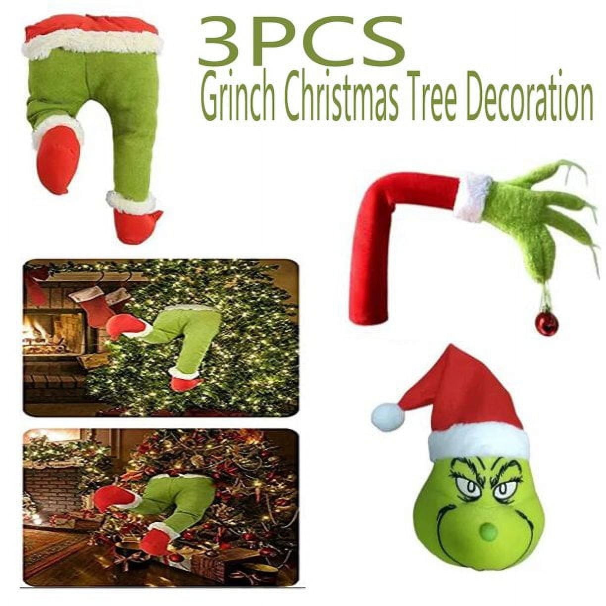 Kakidly Grinch Christmas Decoration Arm/Leg/Tree Head for Christmas tree decoration | Walmart (US)