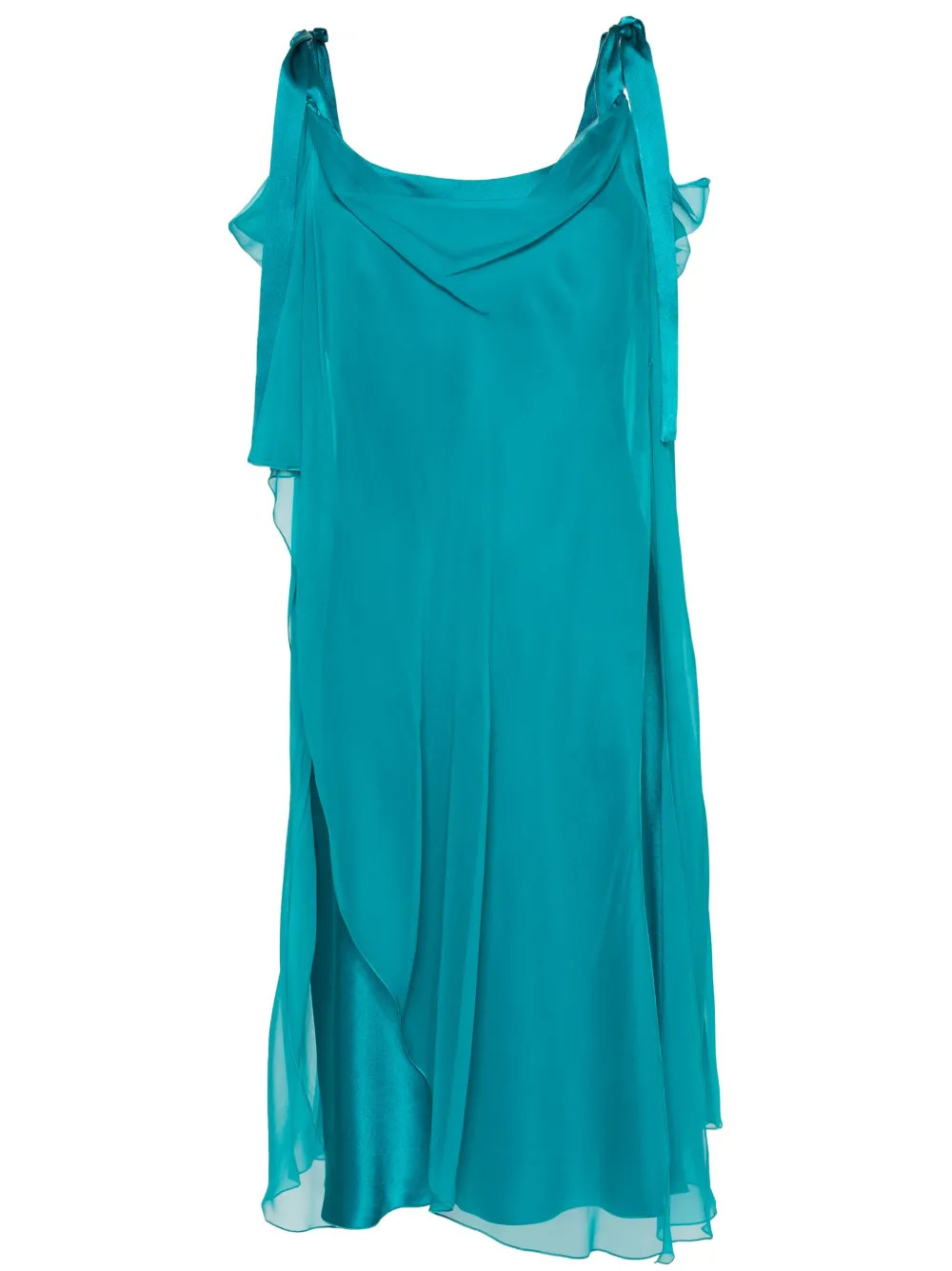 Alberta Ferretti Layered Silk Dress | Blue | FARFETCH FR | Farfetch Global