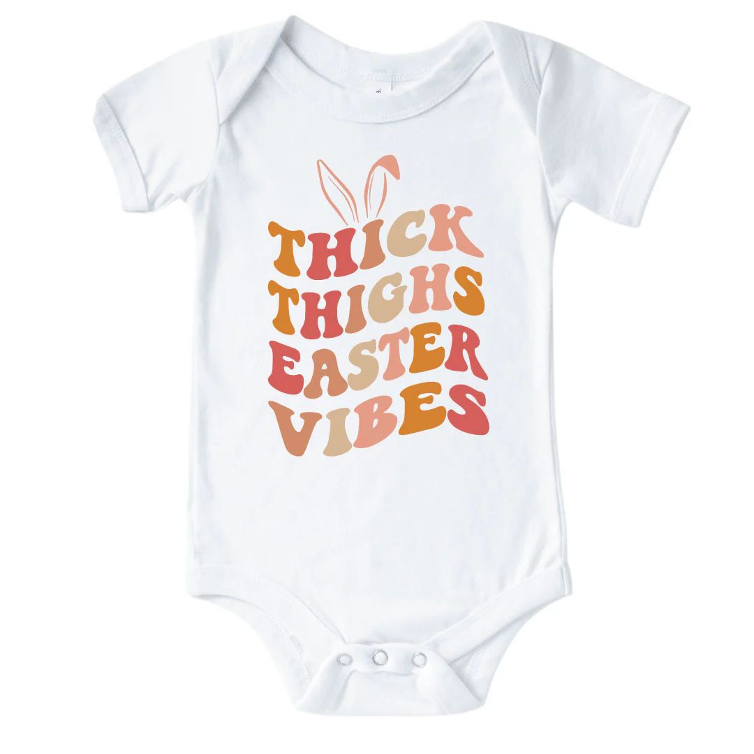 Easter Vibes Graphic Bodysuit | White | Caden Lane