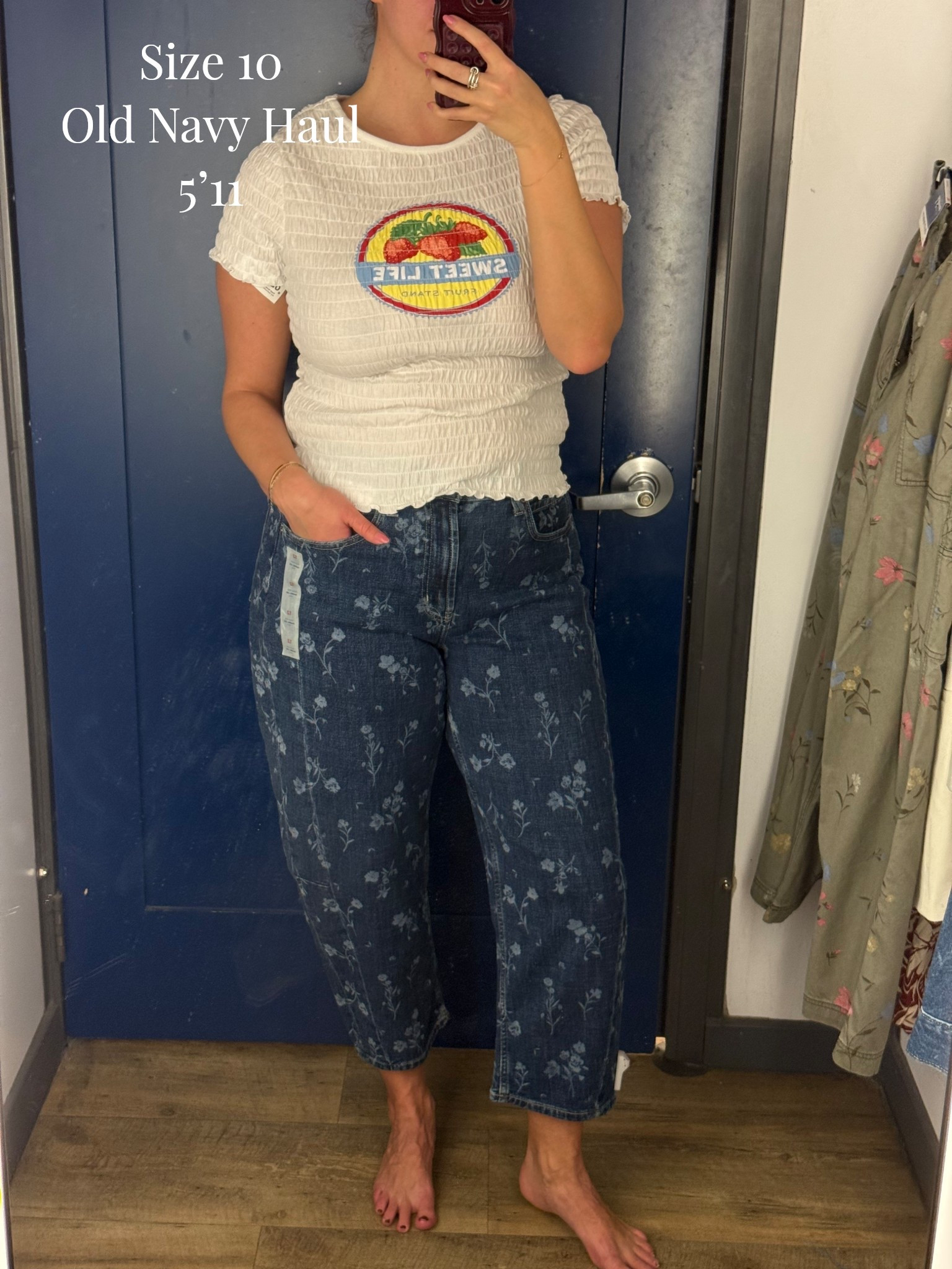 I’m all about the floral barrel jeans for spring. These are so fun! Wearing a size 12 in the jeans 

#LTKMidsize #LTKootd #LTKTall