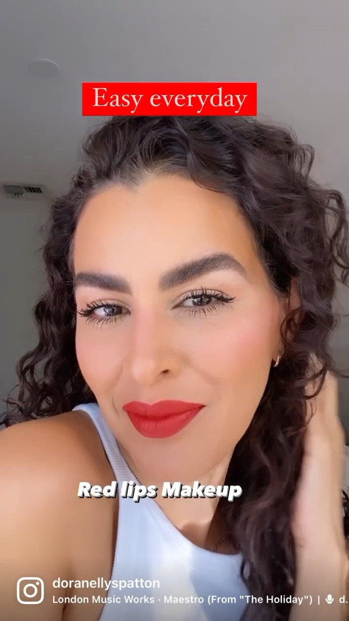 Easy red lips makeup! Adding everything I used! 
Foundation: bare minerals Pro in pecan.
Concealer, powder. Mascara, mascara primer: Clinique 
Eyeshadow sold out adding similar one. 
Lipliner: L’Oréal color rich 102
Lipstick: Russian red



#LTKGiftGuide #LTKbeauty #LTKHoliday