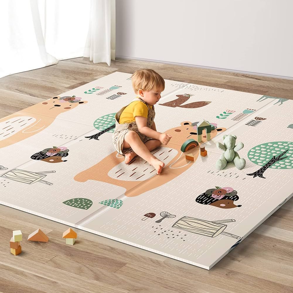 UANLAUO Foldable Baby Play Mat, Extra Large Waterproof Activity Playmats for Babies,Toddlers, Inf... | Amazon (US)