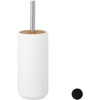 Relaxdays - Ceramic WC Butler, Standing Toilet Brush Holder, Exchangeable Head, Modern, 33.5 x 10 cm | ManoMano UK
