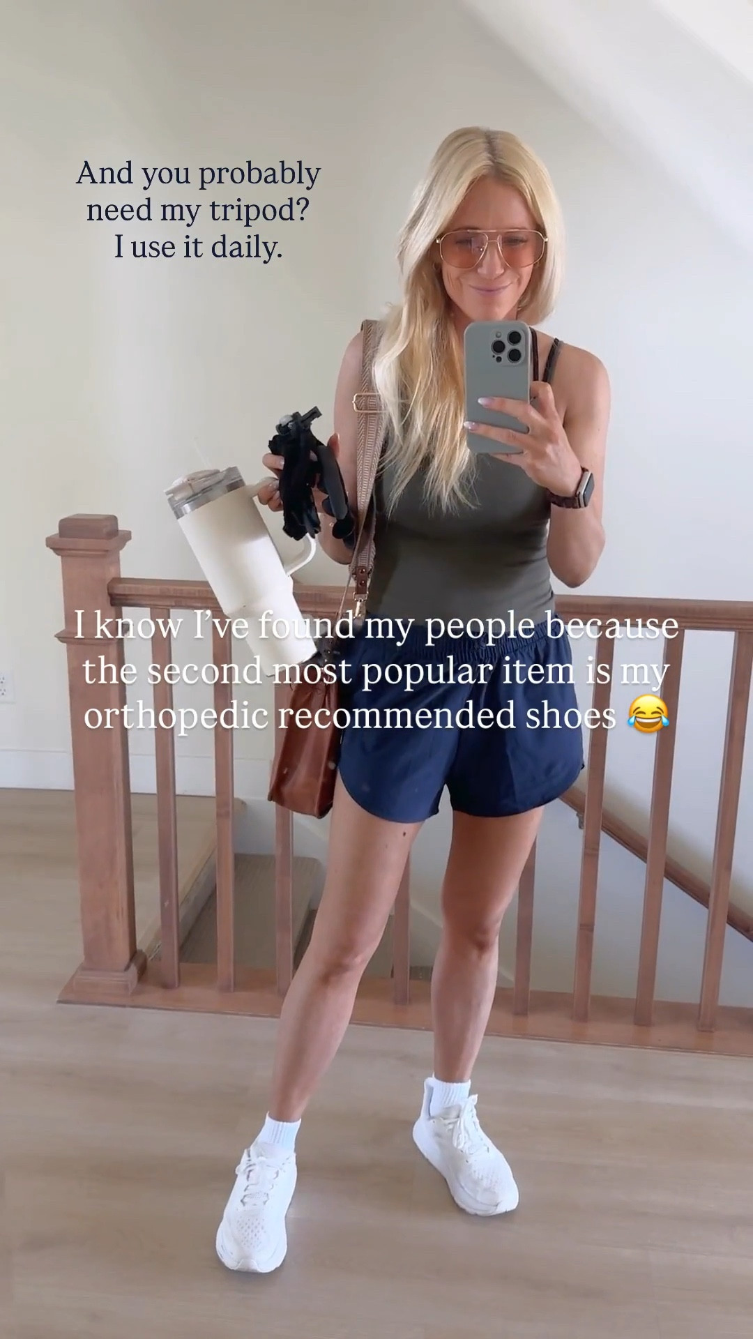 Affordable shorts I love. Xs top and S bottom for extra length. Love my Stanley magnet phone holder! And also this tenikle tripod is amazing.  Purse looks like a Gucci cousin. And I love the pockets  

#LTKActive #LTKBeauty