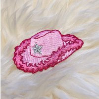 Pink Cowgirl Hat Patch - Space Disco Bachelorette Party Cowboy Boot Southwest Western Southern Wildflower | Etsy (US)