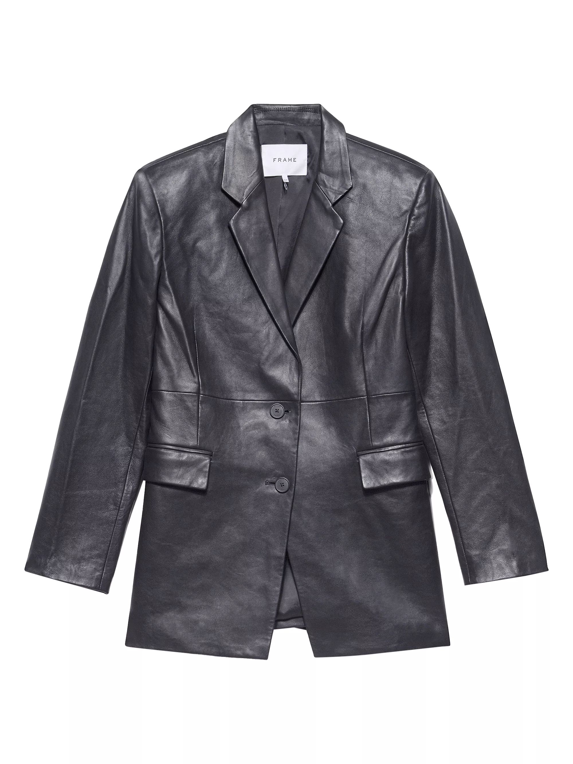 Oversized Leather Blazer | Saks Fifth Avenue