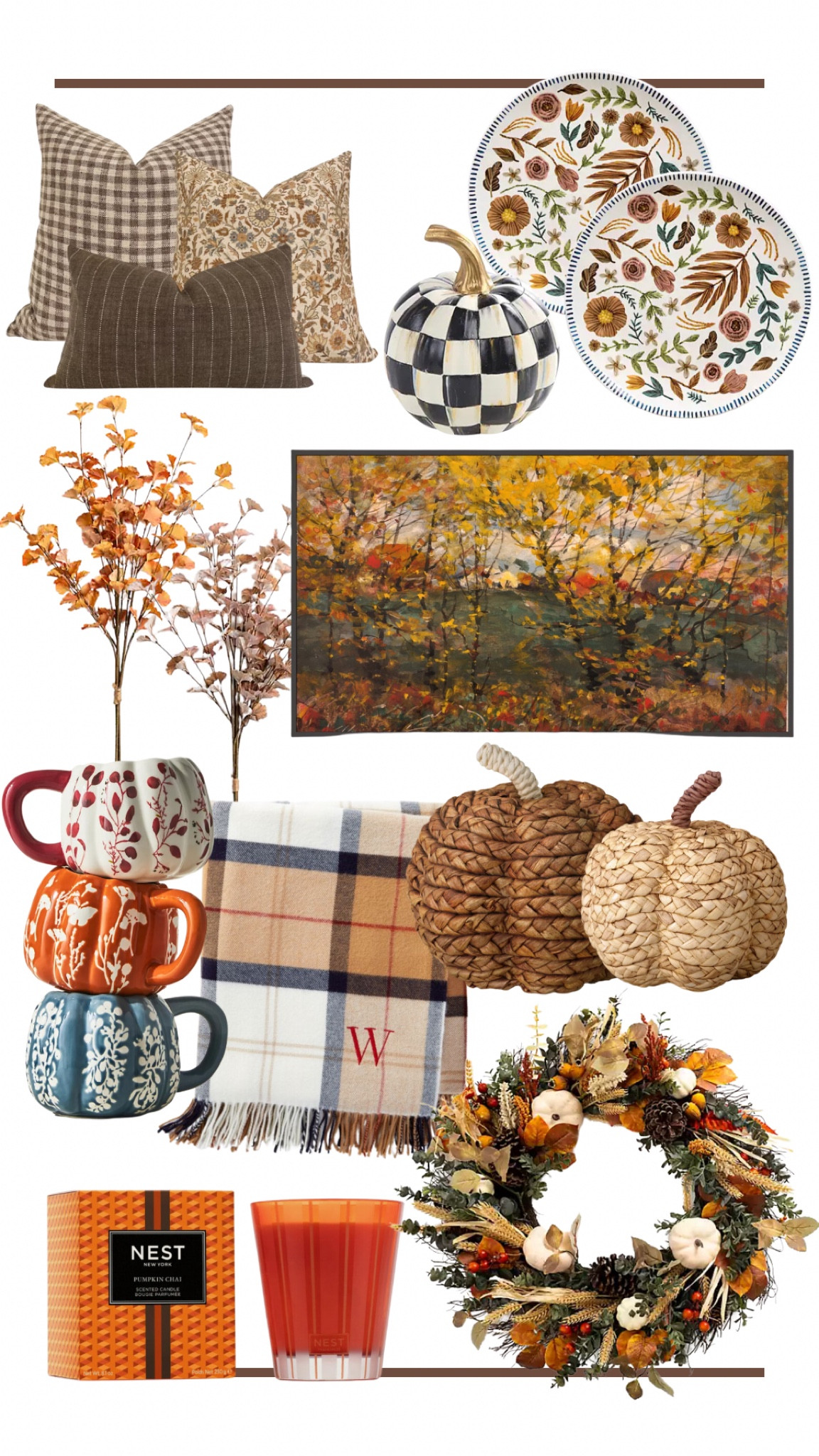 Autum home decor finds, frame, TV, artwork, rattan pumpkin, pumpkin mug, fall blanket, fall wreath, pillow covers, nest candle, home decor finds 

#LTKstyletip #LTKfindsunder50 #LTKhome