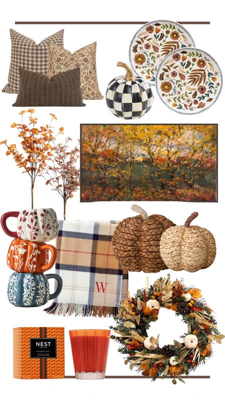 Autum home decor finds, frame, TV, artwork, rattan pumpkin, pumpkin mug, fall blanket, fall wreath, pillow covers, nest candle, home decor finds 

#LTKstyletip #LTKfindsunder50 #LTKhome
