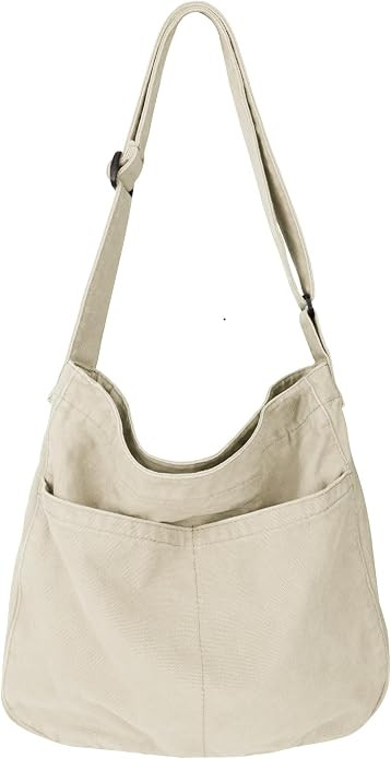 Canvas Tote Bag for Women Large Hobo Crossbody Handbags Casual Shoulder Purse with Multiple Pocke... | Amazon (US)