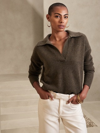 Luna Cashmere Sweater Polo | Banana Republic (US)