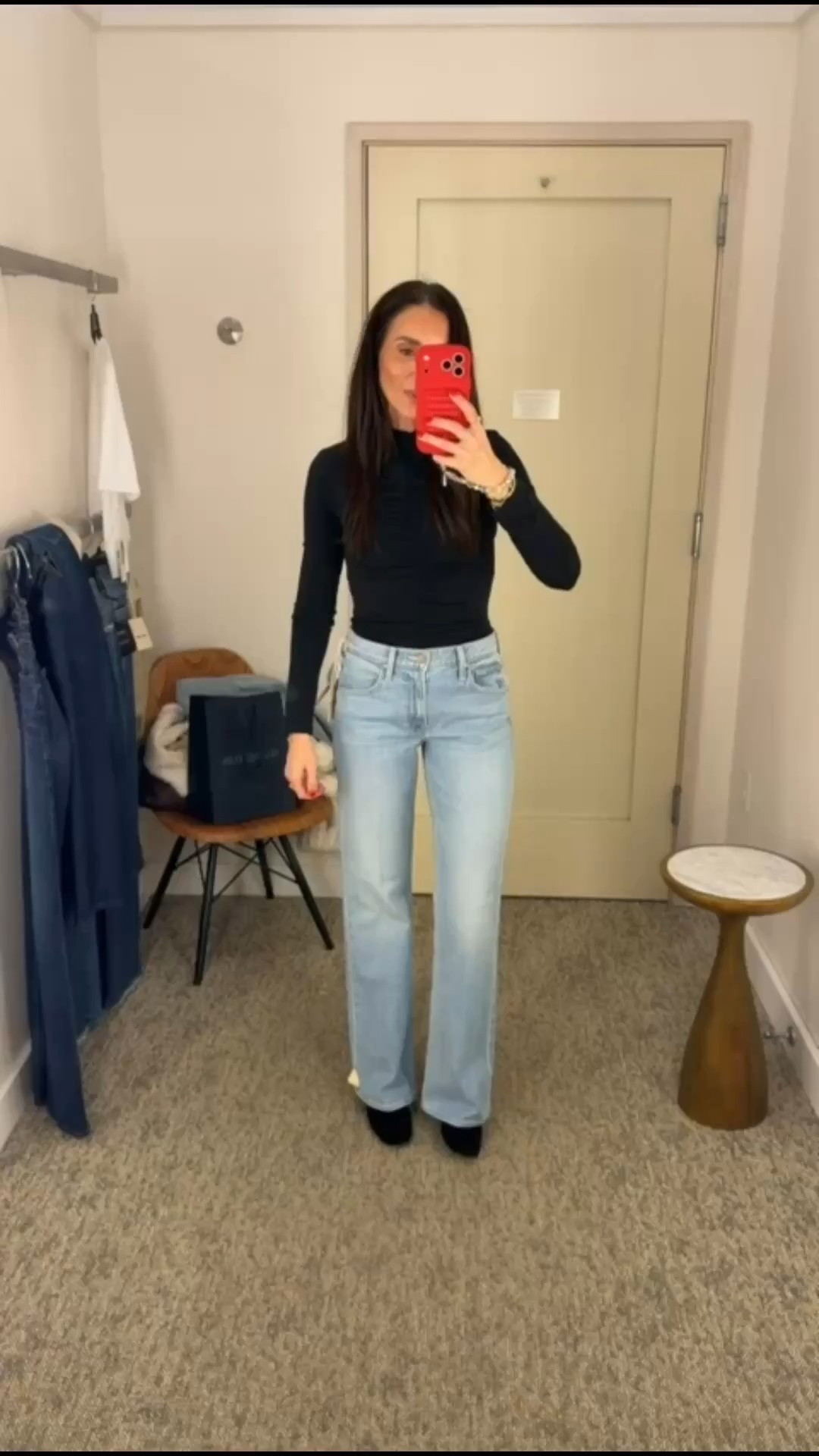 MOTHER The Bookie sneak bootcut jeans, washed jeans, annabrstyle.

#LTKOver40