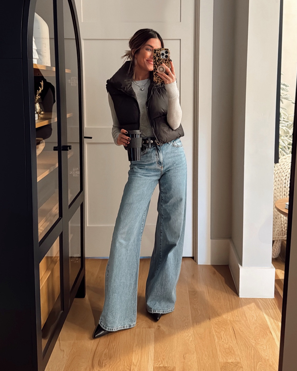 Casual chic in this $19 Amazon vest and wide leg denim! My belt is $26 and is a designer look for less for a FRACTION of the original (the designer version is $580 🤯). 
Wearing an XS in the tee and small in the vest!

#LTKFindsUnder50 #LTKFindsUnder100 #LTKSaleAlert