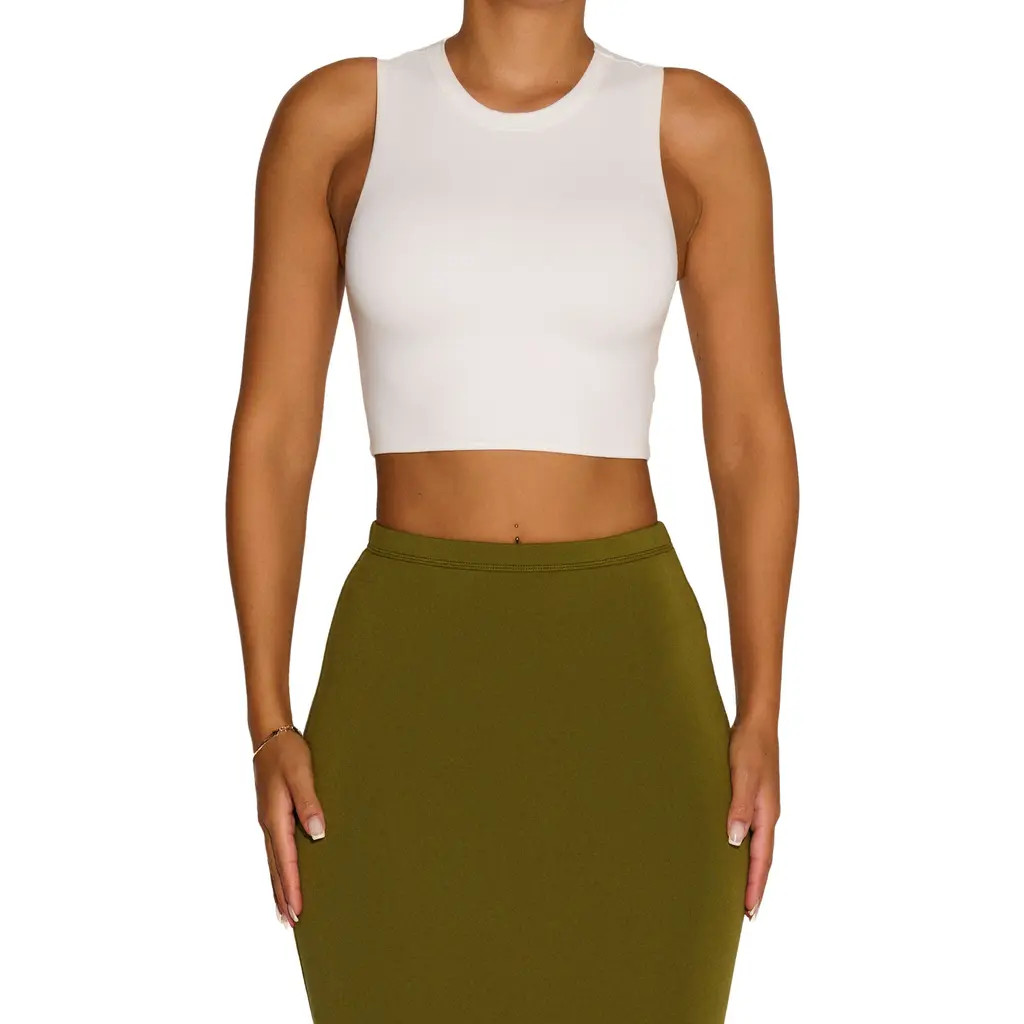 N BY NAKED WARDROBE Bare Crop Tank Top in White at Nordstrom Rack, Size 2 X | Nordstrom Rack