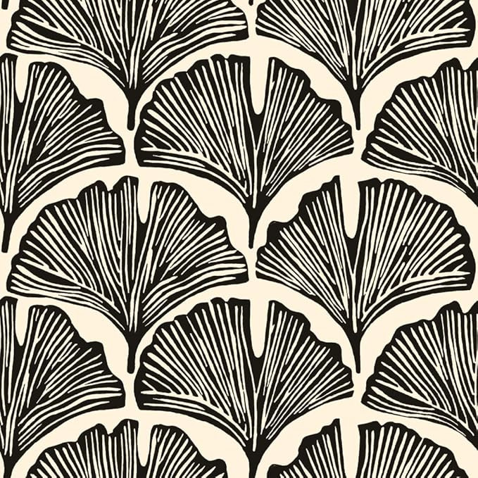Tempaper x Novogratz Zebra Black Feather Palm Removable Peel and Stick Wallpaper, 20.5 in X 16.5 ... | Amazon (US)