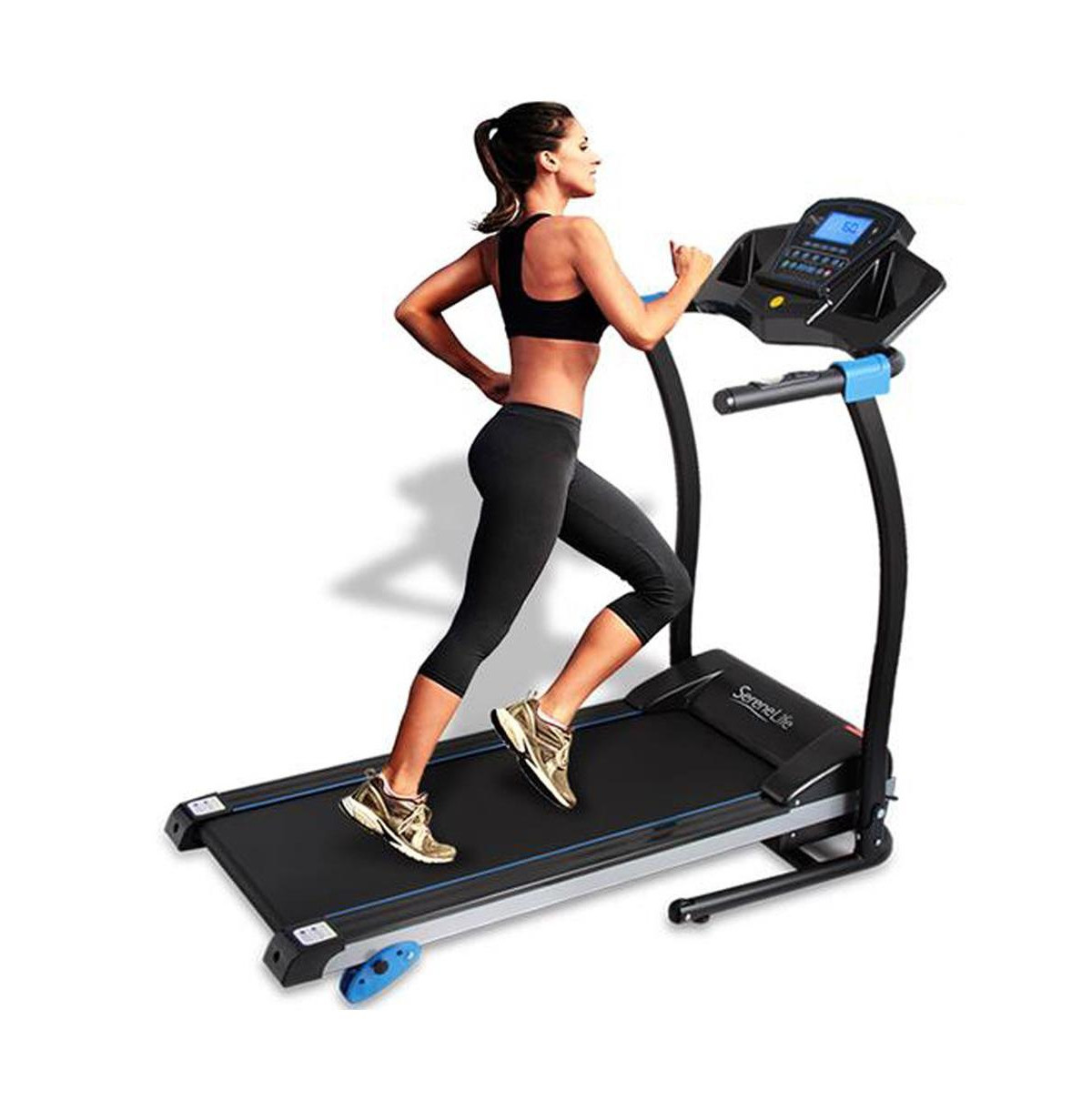 SereneLife Home Gym Fitness Treadmill with Bluetooth and MP3 Player - Grey | Macy's
