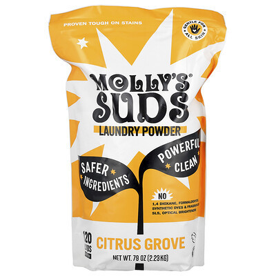 Molly's Suds, Laundry Powder, Citrus Grove, 79 oz (2.23 kg) | iHerb