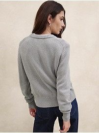 Cotton-Silk Crew-Neck Sweater | Banana Republic (US)