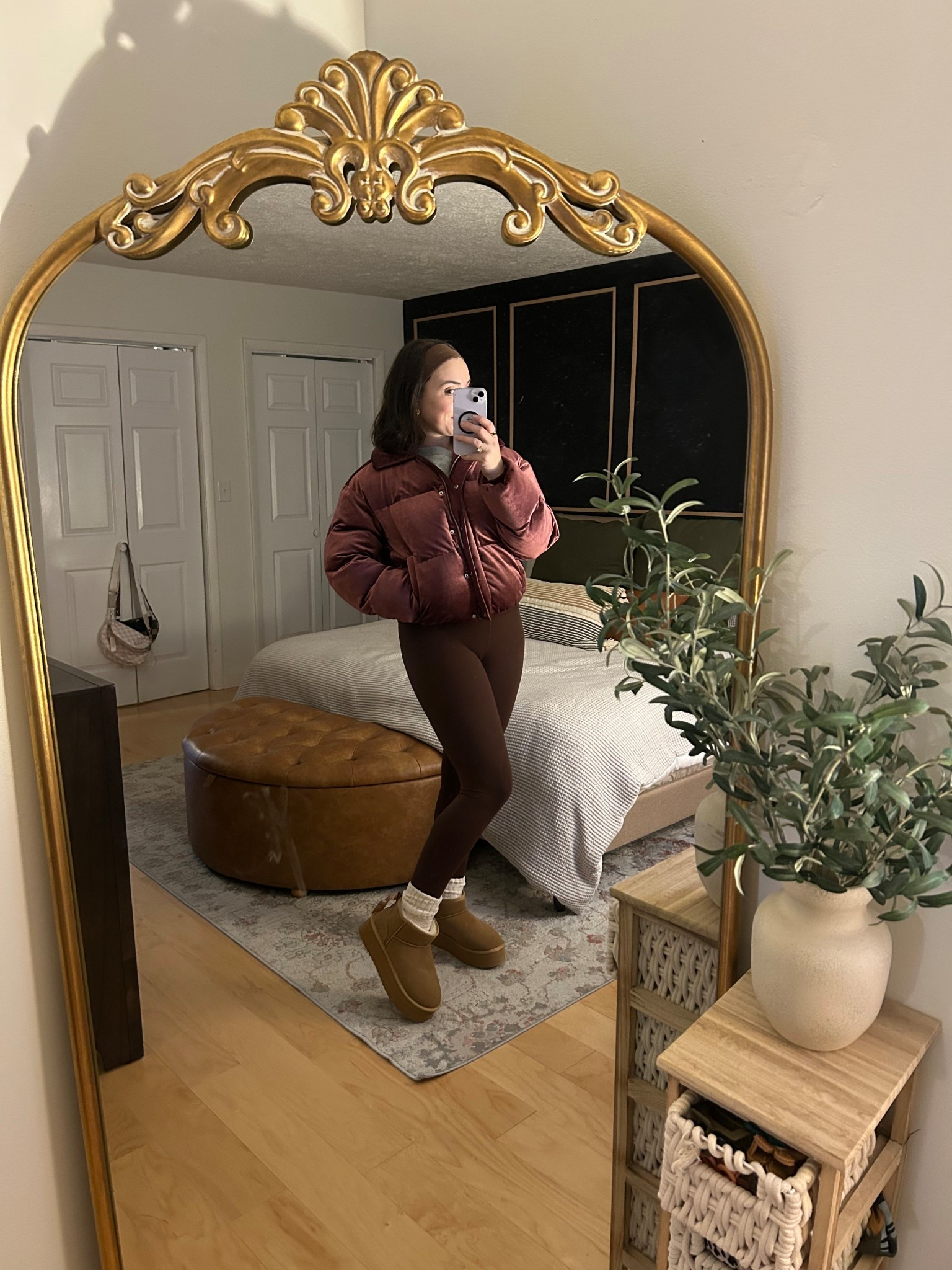 Comfy, cozy, cute Winter Amazon OOTD 🤎❄️
Leggings outfit, puffer coat, Ugg lookalikes, headbands 

#LTKBeauty #LTKSeasonal #LTKFindsUnder50