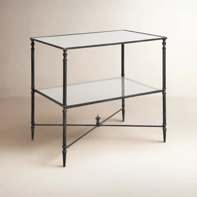Allenhurst Mirrored Glass Top End Table | Wayfair North America