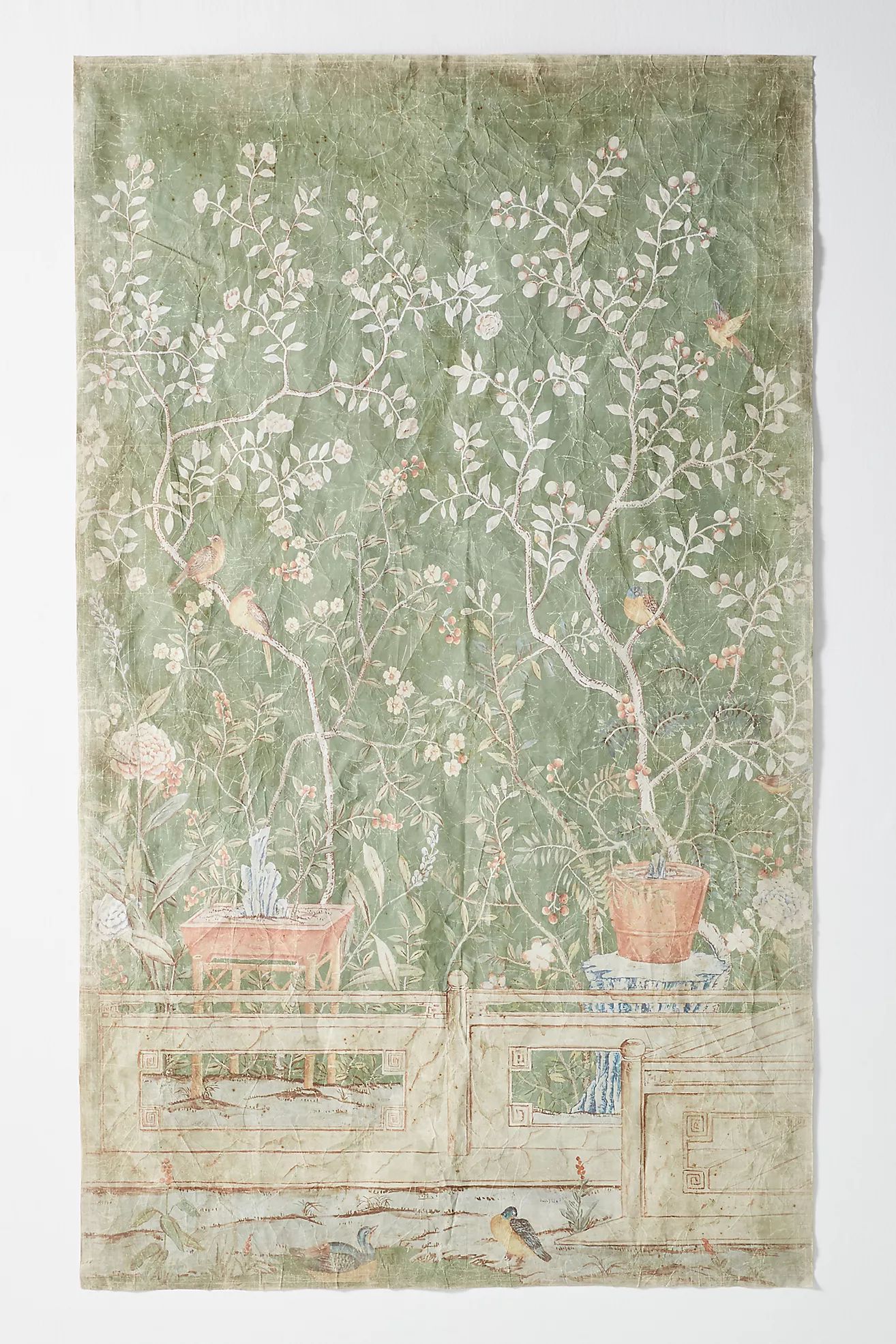 Birds and Potted Tree Tapestry | Anthropologie (US)