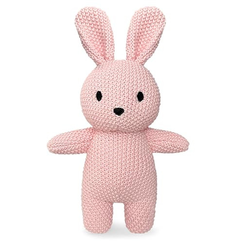 Cute Knitted bunny stuffed animals, baby Crochet Stuffed Animal and soft toys. 12 inch rabbit plush toy, Cute small animal dolls, soft toys for babies, boys and girls birthday Christmas Easter | Amazon (US)