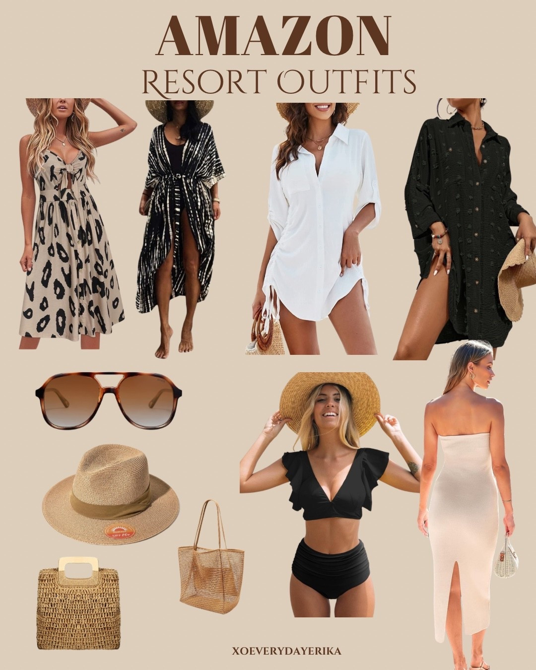 Amazon Beach Resort Wear
Bathing suit cover up $29.99, hobo tote bag $25.99, FURTALK Panama Hat Sun Hats for Women Men Wide
Brim Fedora.

#womenfashion #beachresort #resortwear #beachoutfit 

#LTKSeasonal #LTKTravel #LTKdayinmylife