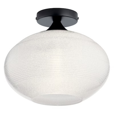 Kichler  Corzano 1-Light 12-in Black LED Semi-flush Mount Light | Lowe's