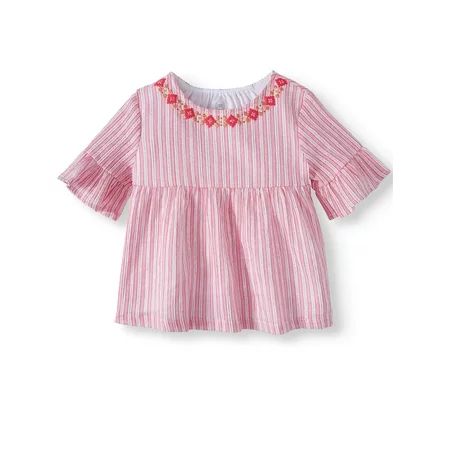 Wonder Nation Ruffle Sleeve Top (Toddler Girls) | Walmart (US)