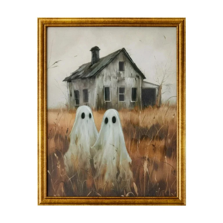 Ghost Art Vintage Halloween Decor Ghost Pictures Halloween Framed Art Halloween Prints Ghost Pain... | Walmart (US)