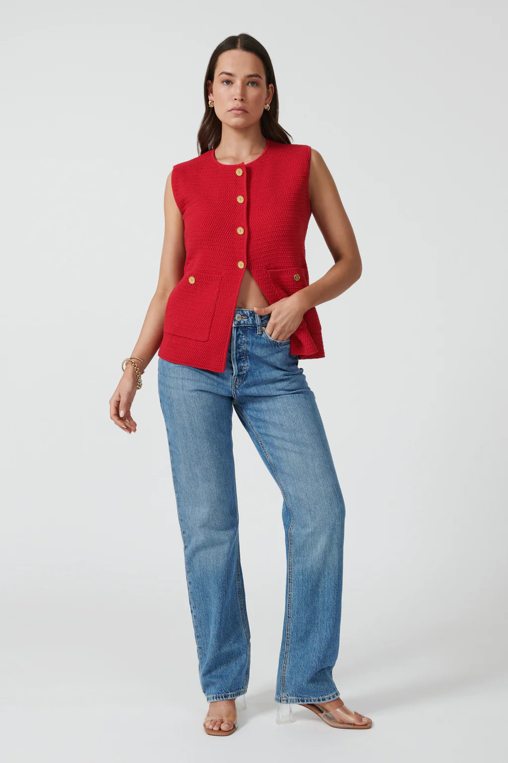 HELENA GILET - RED | Onte