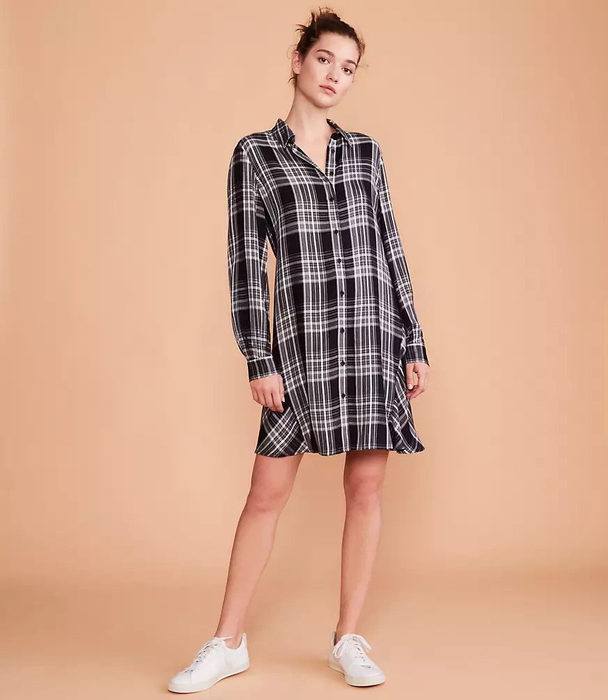 Lou & Grey Plaid Shirtdress | LOFT