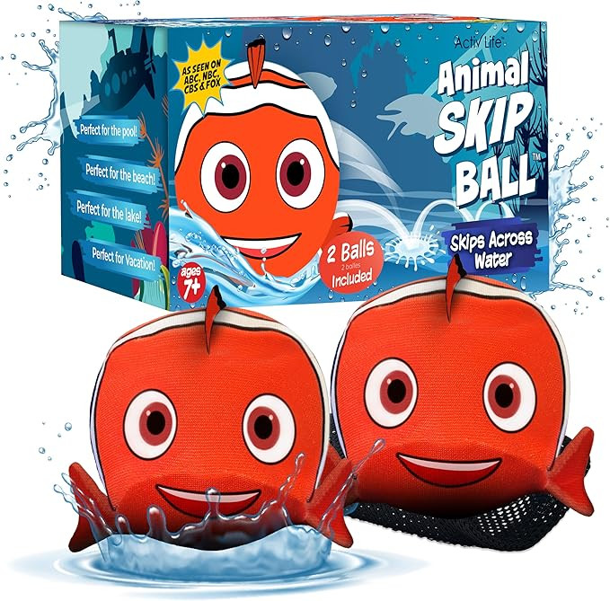Activ Life The Ultimate Water Skip Balls, Water Bouncing Ball for Swimming Pool, Beach Toys for F... | Amazon (US)