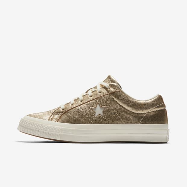 The Converse One Star Heavy Metallic Leather Low Top Unisex Shoe. | Converse (US)