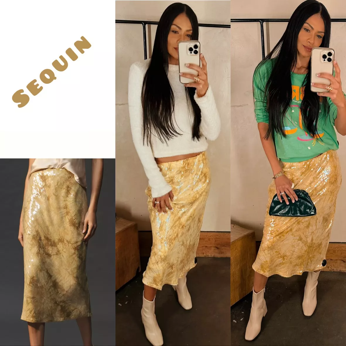 The Tilda Sequin Slip Skirt curated on LTK
