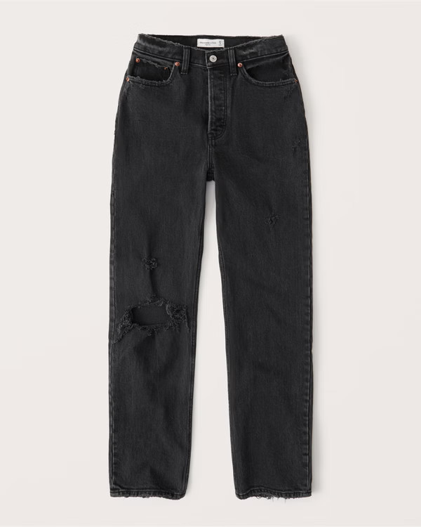 Curve Love High Rise Dad Jeans | Abercrombie & Fitch (US)
